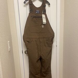 Carhartt Black Super Dux Relaxed Fit Insulated Bib Overalls Sz Medium Black
